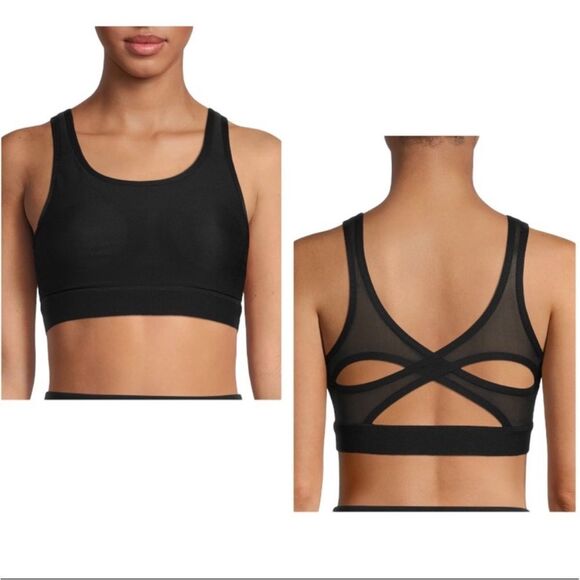Jockey Other - Nwt Jockey Radiate sport bra stretched jersey mold mesh cup black s small top